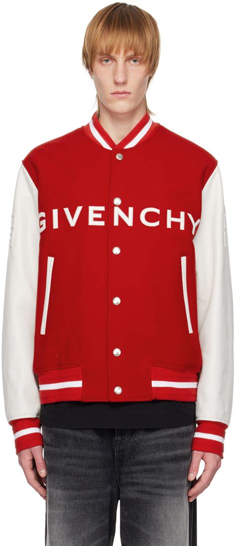 givenchy red word jacket|givenchy denim jacket men.